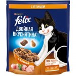 Корм сухой для кошек Felix Двойная вкуснятина с птицей (600 г)