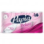 Туалетная бумага Papia Deluxe 4 слоя Белая (8 шт)