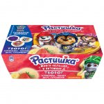 Творожок Растишка со вкусом Клубники, банана и пломбира 3,5% (6 х 45 г)