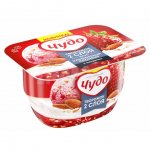 Десерт творожный Чудо клубника-пломбир-миндаль 4.3% (100 г)