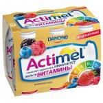 Напиток кисломолочный Actimel Ягодный микс 2,5% (6 х 100 г)