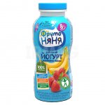 Йогурт питьевой ФрутоНяня с 8 мес. с инулином Клубника-банан (200 мл)