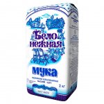 Мука Бело-нежная Пшеничная хлебопекарная высший сорт (2 кг)