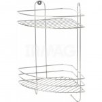 Полка для ванной Рыжий кот Vento Plus угловая двухярусная (23 х 23 х 41,5 см)