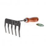 Грабли ручные металл дерево (25 см)