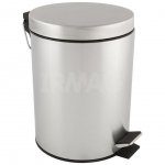 Ведро для мусора Рыжий кот круглое матовое нержавеющая сталь (5 л)