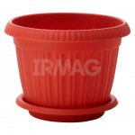 Горшок для цветов IDIland Basil с подставкой, терракотовый (1,9 л)