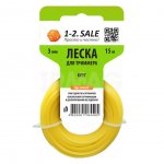Леска для триммера нейлон круг 3 мм (15 м)