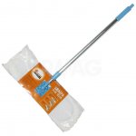 Швабра для пола Рыжий кот МОРМ7 с насадкой из микрофибры карманы (120 х 15 х 50,5 см)
