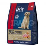 Корм сухой для собак Brit Premium Dog Adult Large and Giant для крупных пород Курица (15 кг)