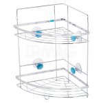 Полка для ванной Рыжий кот двухъярусная W2667 Бриллиант синий (24,5 х 24,5 х 38 см)