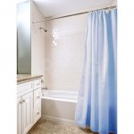 Штора для ванной Вилина 10 колец Голубая (180 х 180 см)