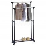 Вешалка напольная Рыжий кот GR-03A с сеткой (75 х 42 х 90-160 см)