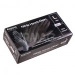 Перчатки Kapous Professional Nitrile Hands Clean Нитриловые неопудренные, Черные (100 шт)