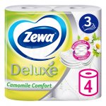 Туалетная бумага Zewa Deluxe 3 слоя Ромашка (4 шт)