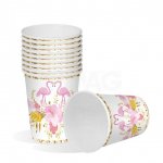 Стаканы бумажные Fiolento Парочка фламинго (200 мл) (10 шт)