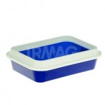 Туалет для кошек Сибирская кошка Премиум Глубокий с бортиком Синий