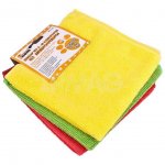 Салфетка для уборки Рыжий кот MFS-02 микрофибра 30 х 30 см (3 шт)