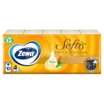 Платочки бумажные носовые Zewa Soft & Sensetive (9 х 10 шт)