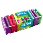 Губка для мытья посуды Чистюля Комфорт (7 шт)