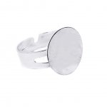 Основа для кольца Формула Профи с плоской площадкой, серебро (15 мм)