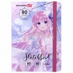 Скетчбук Brauberg Art Debut Аниме белая бумага (80 л)