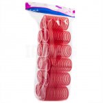 Бигуди-липучки Sibel 4124049 красные, 36 мм (12 шт)