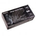 Перчатки Kapous Professional Nitrile Hands Clean Нитриловые неопудренные, Черные (100 шт)
