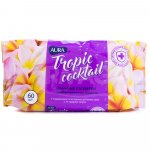 Влажные салфетки Aura Tropic Coctail Освежающие, антибактериальные (60 шт)