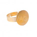 Основа для кольца Формула Профи с плоской площадкой, золото (15 мм)