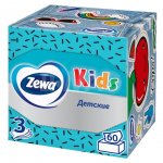 Салфетки бумажные в коробке Zewa детские Kids (60 шт)