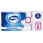 Туалетная бумага Zewa Deluxe 3 слоя Без Аромата (8 шт)
