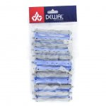 Коклюшки для волос Dewal волна, серо-голубые, 13 мм (12 шт)