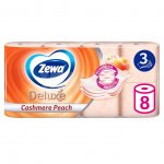 Туалетная бумага Zewa Deluxe 3 слоя Персик (8 шт)