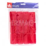 Бигуди-липучки Dewal красные, 36 мм (12 шт)