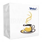 Салфетки бумажные Veiro однослойные 24 х 24 см Кофе (50 шт,)