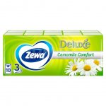 Платочки бумажные носовые Zewa Deluxe Ромашка (10 x 10 шт)