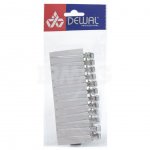 Зажим для волос Dewal CL2416 металл, узкий, 5,5 см (12 шт)