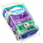 Губка для мытья посуды Чистюля Легкая с защитой маникюра (3 шт)