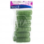 Бигуди-липучки Sibel 4122249 зеленые, 21 мм (12 шт)