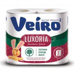 Туалетная бумага Veiro 3 слоя Luxoria Белая (4 шт)