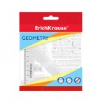 Угольник Erich Krause Clear Glitter пластиковый Прозрачный 45° (9 см)