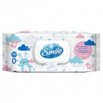 Влажные салфетки Smile Baby для чувствительной кожи с рисовым молочком (60 шт)