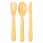 Комплект столовых приборов для пикника ND Play полипропилен Бледно-желтый (6 шт)