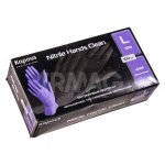 Перчатки Kapous Professional Nitrile Hands Clean Нитриловые неопудренные, Фиолетовые (100 шт)