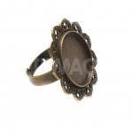 Основа для кольца Формула Профи Цветок, золото (20 мм)