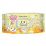 Влажные салфетки Lure для всей семьи с крышкой (120 шт)