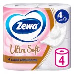 Туалетная бумага Zewa Ultra Soft 4 слоя (4 шт)
