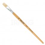 Кисть Пифагор щетина № 10 плоская деревянная лакированная ручка