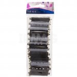 Бигуди-коклюшки для химический завивки Sibel 4500829 короткие, серо-черные, 15 мм (12 шт)